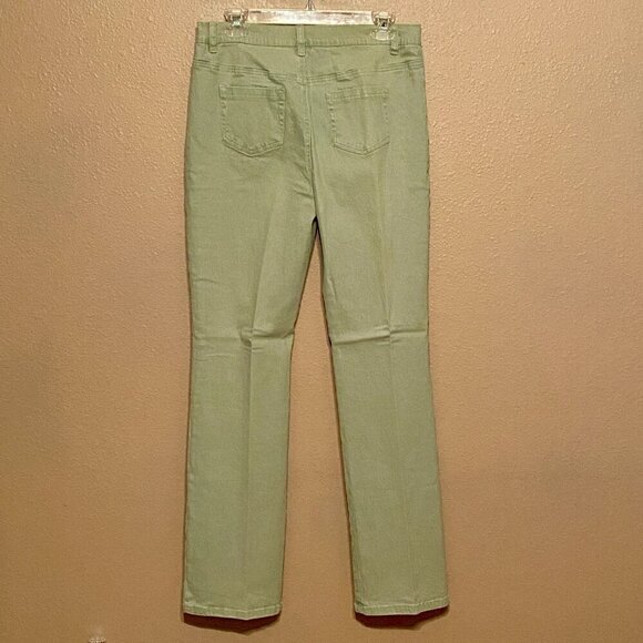 DG2 by Diane Gilman Lt Green Denim Stretch Jeans 5-pockets Women's Size 8T - Picture 2 of 7